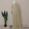 Champagne Gold Metallic Lace Saree