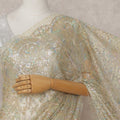 Champagne Gold Metallic Lace Saree