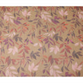 Beige Leaf Print Pure Silk Chiffon 110cm Korea