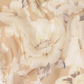 Beige Floral Pure Silk Chiffon Fabric 110cm Korea