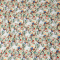 White Floral Viscose Crepe Fabric 140cm