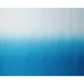 White to Sky Blue Ombre Synthetic Satin Fabric, 110 Cms Width, India-D24661