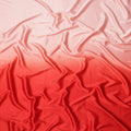 Light Pink to Red Ombre Synthetic Satin Fabric, 110 Cms Width, India-D24666