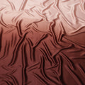 Light Pink to Brown Ombre Synthetic Satin Fabric, 110 Cms Width, India-D24656