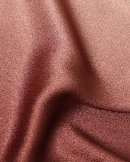Light Pink to Brown Ombre Synthetic Satin Fabric, 110 Cms Width, India-D24656