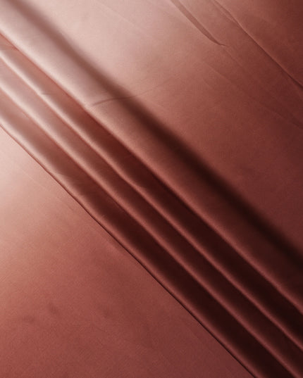 Light Pink to Brown Ombre Synthetic Satin Fabric, 110 Cms Width, India-D24656