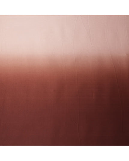 Light Pink to Brown Ombre Synthetic Satin Fabric, 110 Cms Width, India-D24656