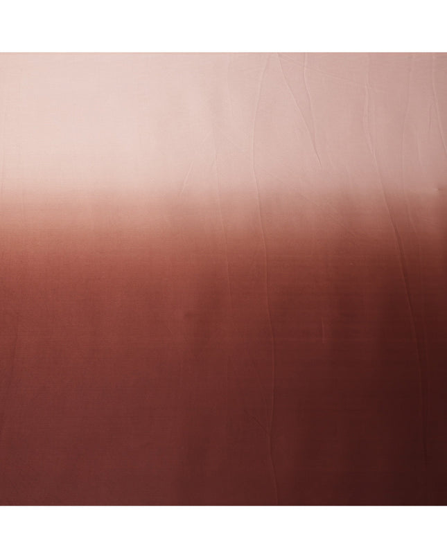 Light Pink to Brown Ombre Synthetic Satin Fabric, 110 Cms Width, India-D24656