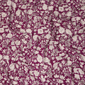 Purple Floral Pure Silk Crepe Fabric 110cm - 1029689