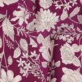 Purple Floral Pure Silk Crepe Fabric 110cm - 1029689