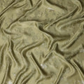 Olive Green Premium Pure Silk Satin Floral Woven Fabric 110 Cms Width From India-D27243 - Regal Fabrics