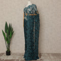 Teal Green 2Tone Premium French Chantilly Saree Lace 5.5 Mtrs 110 Cms Width France-D27795