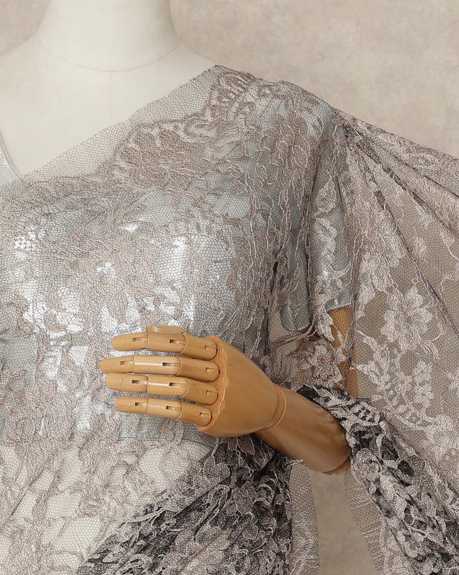 Light Pink 2Tone Premium French Chantilly Saree Lace 5.5 Mtrs 110 Cms Width France-D27787