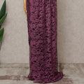 Wine Premium 2-Tone French Chantilly Lace Saree Fabric 5.5 Mtrs with 110 Cms Width – Imported from France-D25662