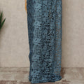 Dusty Blue 2Tone Premium French Chantilly Saree Lace 5.5 Mtrs 110 Cms Width France-D27796