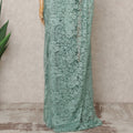 Mint Green Premium French Chantilly Lace Saree Fabric 5.5 Mtrs with 110 Cms Width – Imported from France-D25633