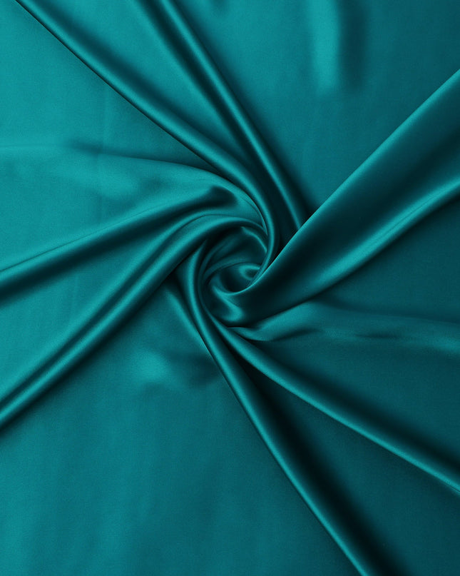 Teal Pure Silk Satin Fabric, 110 Cms, China-D25468 Regal Fabrics
