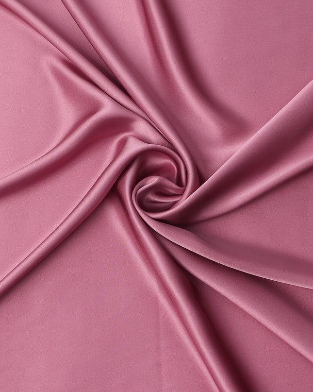 Rose Pink Pure Silk Satin Fabric, 110 Cms, China-D25466