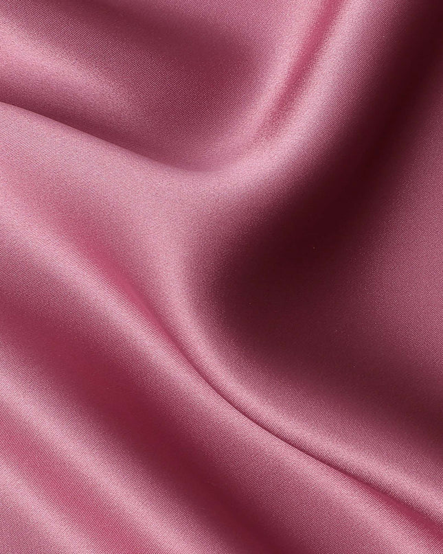 Rose Pink Pure Silk Satin Fabric, 110 Cms, China-D25466