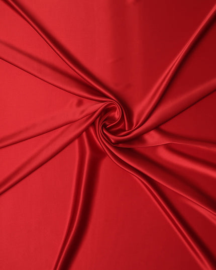 Scarlet Red Premium Pure Silk Satin Fabric 110 Cms Width, Made in China-D25826