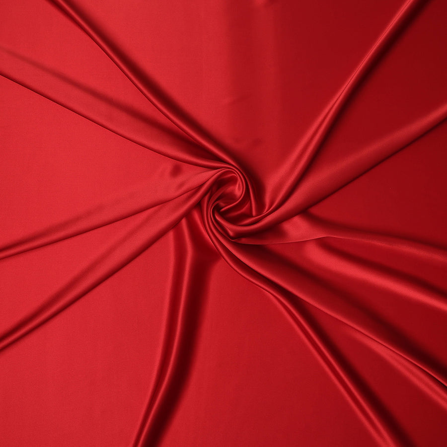 Scarlet Red Premium Pure Silk Satin Fabric 110 Cms Width, Made in China-D25826
