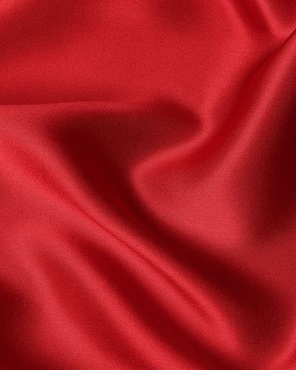 Scarlet Red Premium Pure Silk Satin Fabric 110 Cms Width, Made in China-D25826