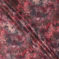 قماش كتان فيسكوز بلون أحمر غامق مع طباعة تجريدية، عرض 110 سم، صنع في الهند - D25110