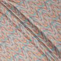 قماش متعدد الألوان من مزيج الكتان والفيسكوز بطبعة تجريدية مستوحاة من الإيكات، عرض 110 سم، صنع في الهند - D25114
