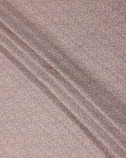 قماش فيسكوز كتان بلون الخوخ مع طباعة نقاط تجريدية صغيرة، عرض 110 سم، صنع في الهند - D25116