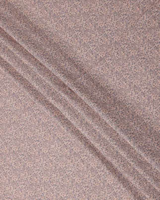 Peach Viscose Linen Blended Fabric with Tiny Abstract Dot Print, 110 cms Width, Made in India-D25116