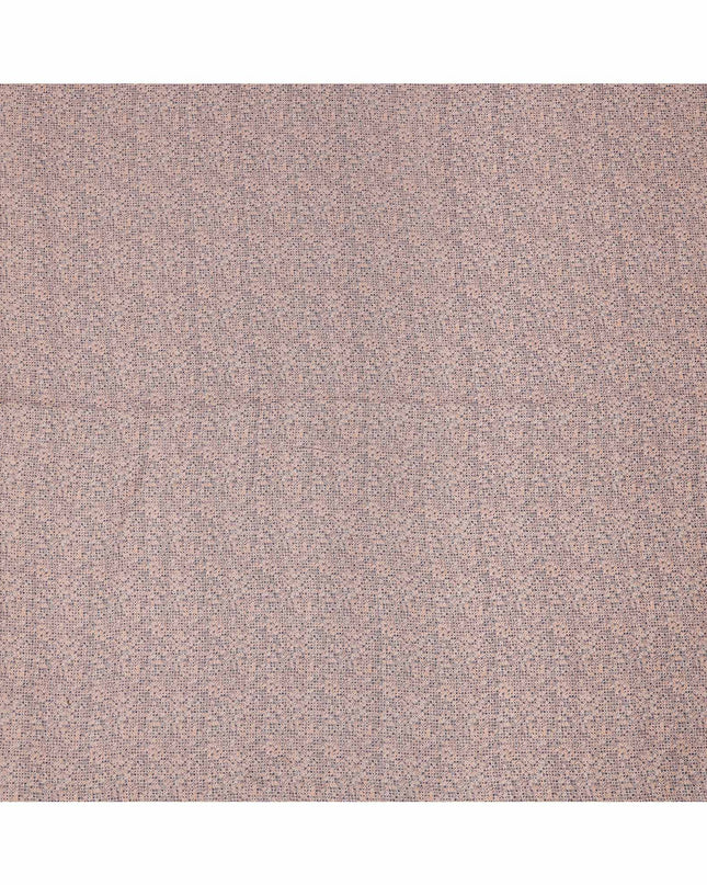 Peach Viscose Linen Blended Fabric with Tiny Abstract Dot Print, 110 cms Width, Made in India-D25116