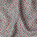 قماش فيسكوز رمادي ممزوج بالكتان بطبعة هندسية صغيرة، عرض 110 سم، صنع في الهند - D25115