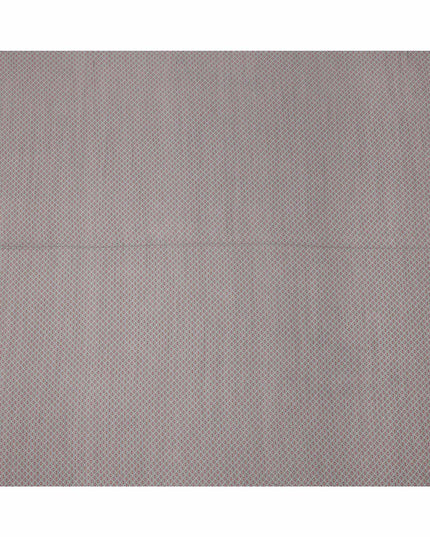 قماش فيسكوز رمادي ممزوج بالكتان بطبعة هندسية صغيرة، عرض 110 سم، صنع في الهند - D25115