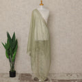 Pistachio Green Premium Synthetic Organza Dupatta with Subtle Sequin Embellishments, 225X80 CMS Width, India-D26929 - Regal Fabrics