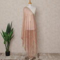 Blush Pink Sequin Embroidered Premium Organza Dupatta, 225X85 Cms, Made in India-D25808