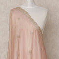 Blush Pink Sequin Embroidered Premium Organza Dupatta, 225X85 Cms, Made in India-D25808