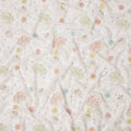 White Pastel Floral Sequin & Bead Embroidered Silk Chiffon Fabric, 110 Cms Width, India-D25269