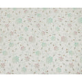 White Mint Pink Floral Bead & Sequin Embroidered Silk Chiffon Fabric, 110 Cms Width, India-D25273