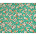 Green Floral Printed Viscose Crepe Fabric 110 Cms Width India-D27741