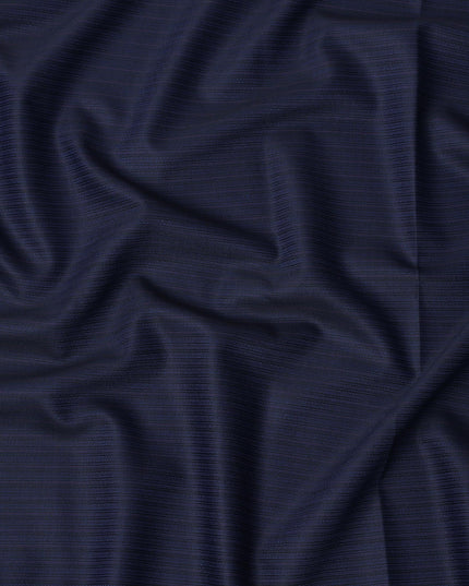 Navy Premium English Super 110's All Wool Scabal Suiting Fabric, Width 150 Cms, 3.75 Mtrs, United Kingdom-D25456