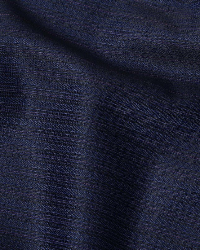 Navy Premium English Super 110's All Wool Scabal Suiting Fabric, Width 150 Cms, 3.75 Mtrs, United Kingdom-D25456