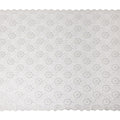 White Metallic Floral Fabric 110cm