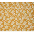 Yellow Silk Chiffon Fabric with White Floral Rose Print, 110 Cms Width, Made in India-D25521
