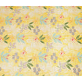 Yellow Floral Botanical Printed Blended Cotton Linen Fabric Tropical Leaf Flower Pattern Natural Textured Dressmaking Sewing Craft Fabric 110 Cms Width Made In India-D28337