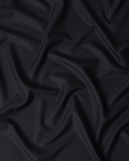 Jet Black Wool Suiting Piece 150cm | Regal Fabrics