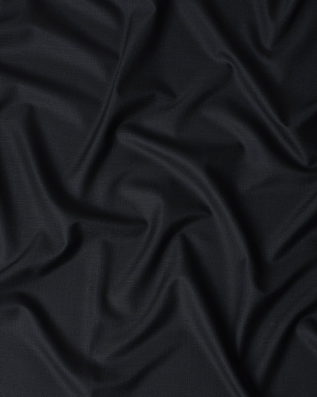 Jet Black Wool Suiting Piece 150cm | Regal Fabrics