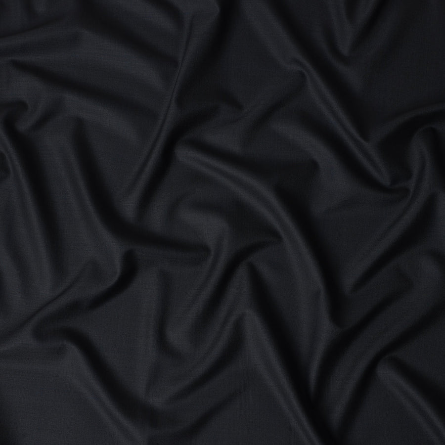 Jet Black Wool Suiting Piece 150cm | Regal Fabrics