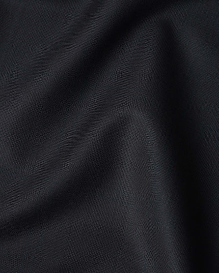 Jet Black Wool Suiting Piece 150cm | Regal Fabrics