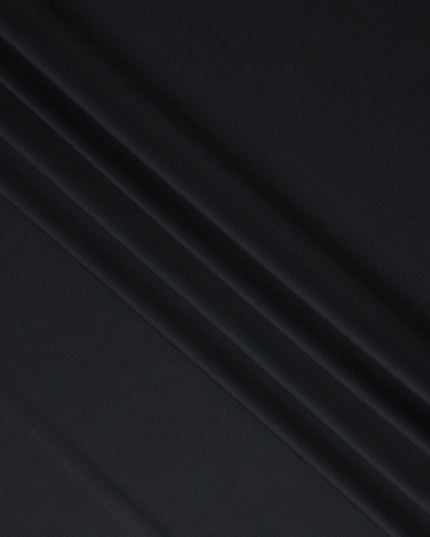 Jet Black Wool Suiting Piece 150cm | Regal Fabrics