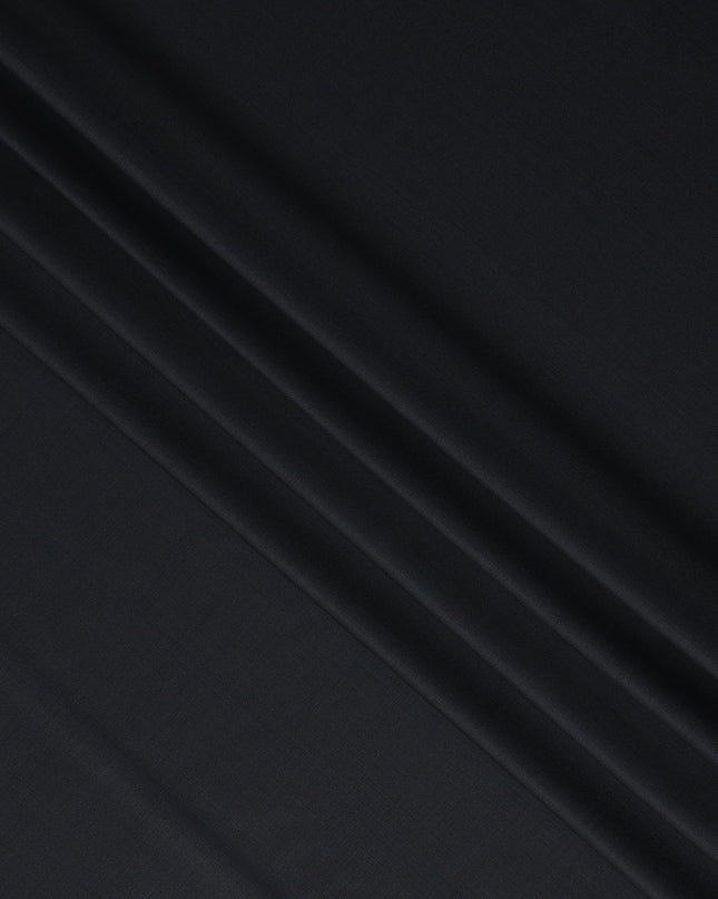 Jet Black Wool Suiting Piece 150cm | Regal Fabrics